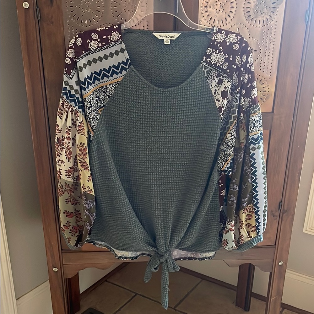 Women's Multicolor Patchwork Top